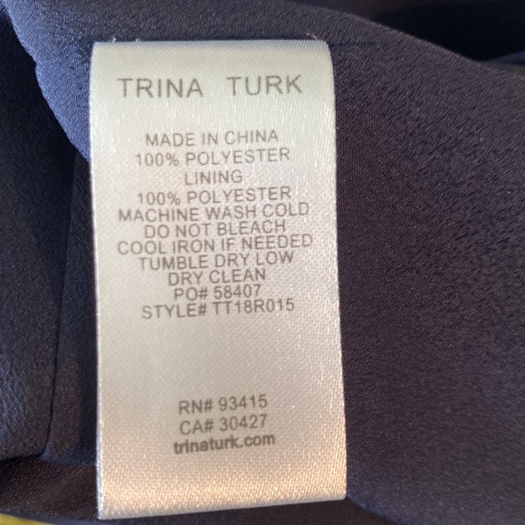 Trina Turk Charleston Ruffle Front Navy Blue Cutout Shift Tunic Dress - 6 - Picture 10 of 13